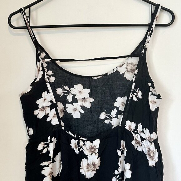Brandy Melville Black Floral Jada Mini Dress - One Size - Picture 6 of 8